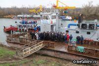 В Ростовской области спустили на воду высокопроизводительный земснаряд