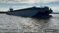 В Череповце спустили на воду восьмую баржу, построенную для компании «Шексна Шиппинг»