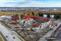 Продолжается строительство ледового дворца хоккейной академии в Магнитогорске