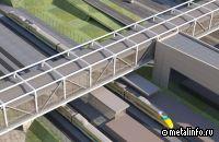 Строительство пешеходного моста на БКЛ «Текстильщики» завершено наполовину