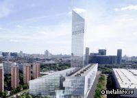 Продолжается устройство шпиля башни Национального космического центра