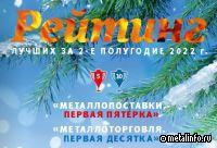 Вышел Рейтинг ведущих российских поставщиков черных и цветных металлов за 2 п/г 2022 г.