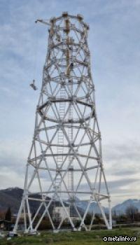 В г. Владикавказ идет монтажа конструкции антенно-мачтового сооружения высотой 210 м