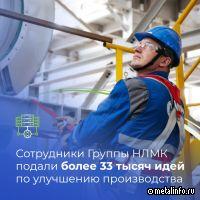 Сотрудники НЛМК подали более 35 тыс. идей по улучшению производства