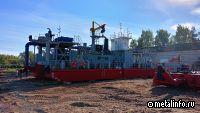 В Архангельской области спустили на воду новый земснаряд